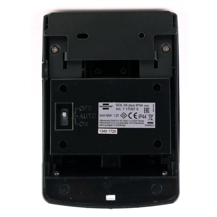Brennenstuhl - LED solcellsvägglampa med rörelse- och skymningssensor LED/1W/3,6V 600 mAh IP44