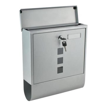 Brevlåda 34x30,7 cm silverfärgad