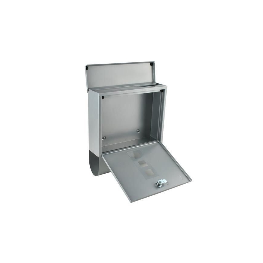 Brevlåda 34x30,7 cm silverfärgad