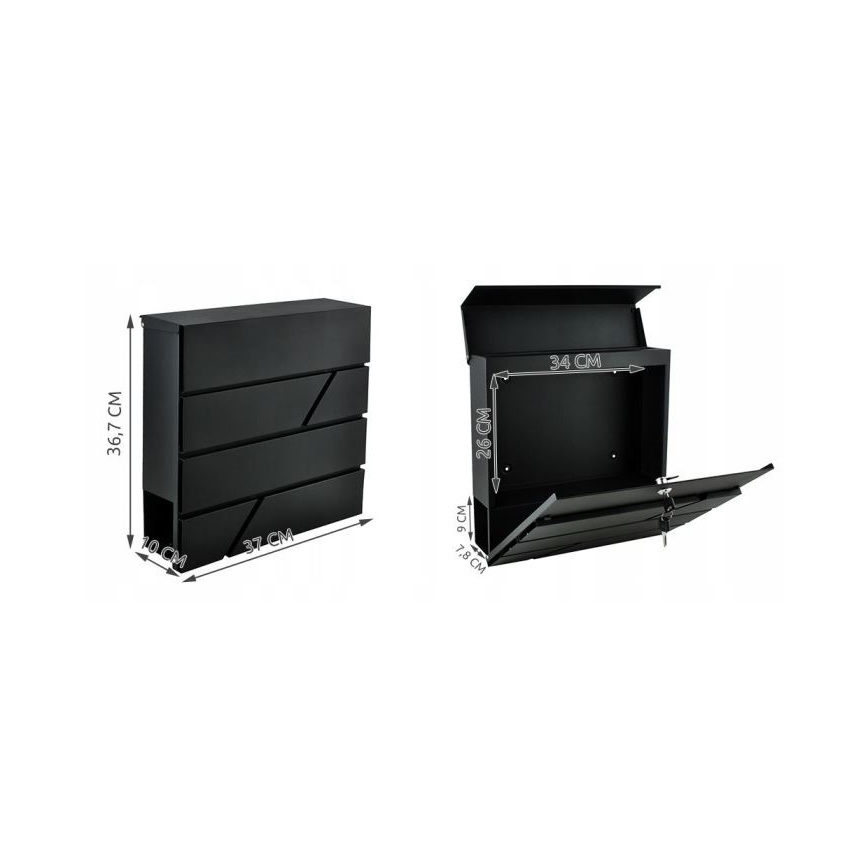 Brevlåda 36,7x37 cm antracit