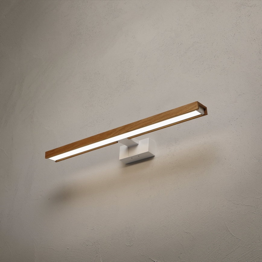 BRILAGI - LED-belysning för badrumsspegel 3-i-1 WOODY MIRROR LED/12W/230V 60 cm IP44 vit/ek