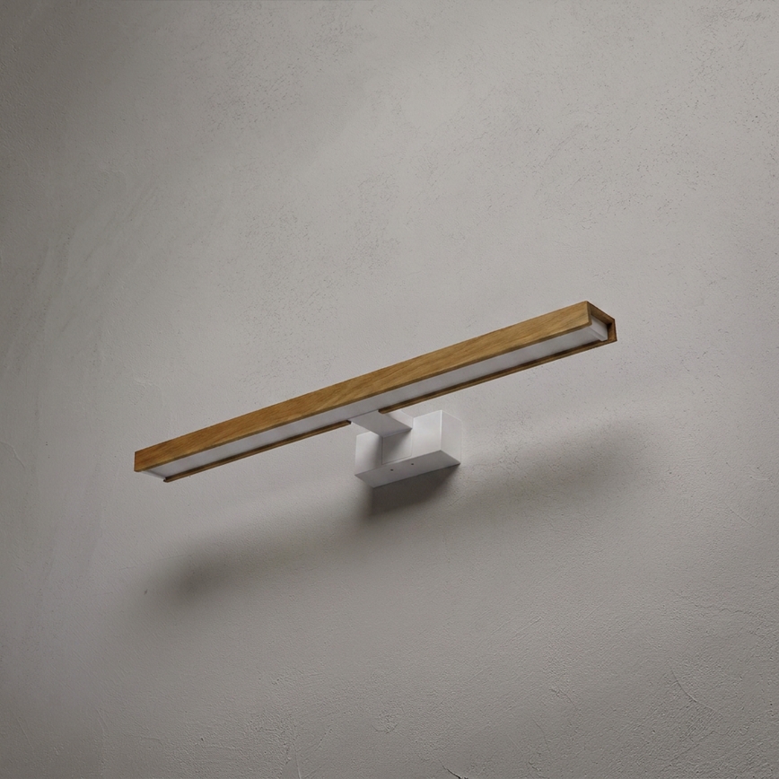 BRILAGI - LED-belysning för badrumsspegel 3-i-1 WOODY MIRROR LED/12W/230V 60 cm IP44 vit/ek