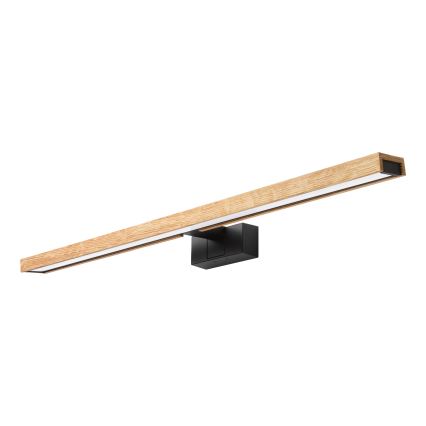Brilagi - LED-belysning för badrumsspegel 3-i-1 WOODY MIRROR LED/15W/230V 80 cm IP44 svart/ek