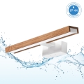 Brilagi - 3 i 1 LED-belysning för badrumsspegel WOODY MIRROR LED/8W/230V 40 cm IP44 vit/ek körsbär