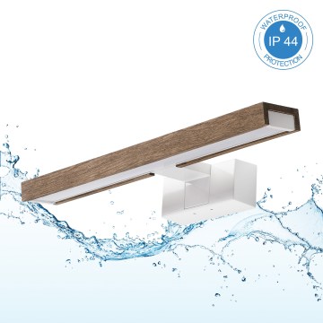 Brilagi - 3-i-1 LED-spegelbelysning för badrum WOODY MIRROR LED/8W/230V 40 cm IP44 vit/ek