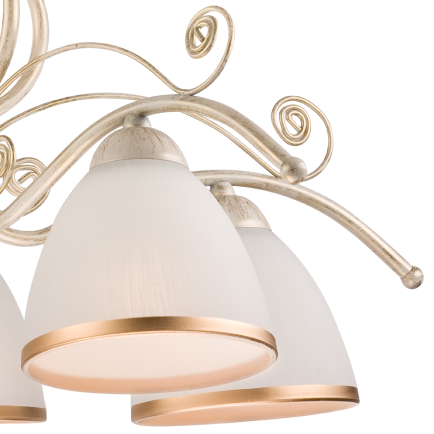 Brilagi - ANTICO LED-ljuskrona på kedja 5xE27/60W/230V 3000K vit patina