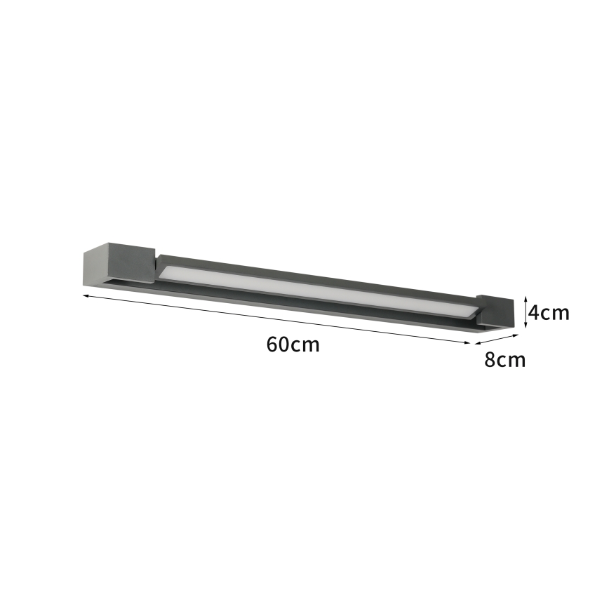 Brilagi - LED-belysning för badrumsspegel AQUA LINE LED/18W/230V 60 cm IP44 antracit CRI 90