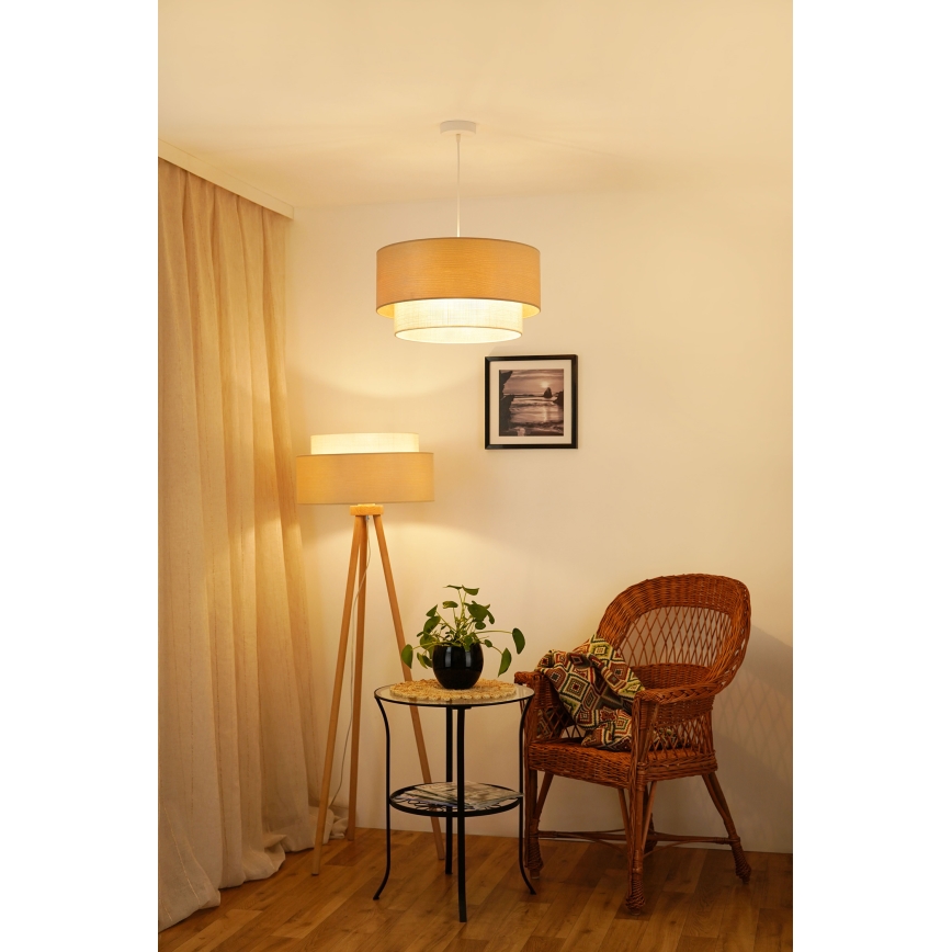 Brilagi - Taklampa ARIZONA BOHO 1xE27/15W/230V Ø 45 cm beige/vit