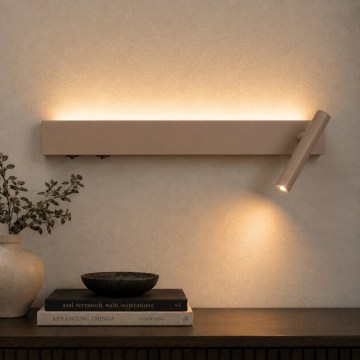 BRILAGI - ARLIX LED väggspotlight LED/3W/230V + LED/7W beige CRI 90
