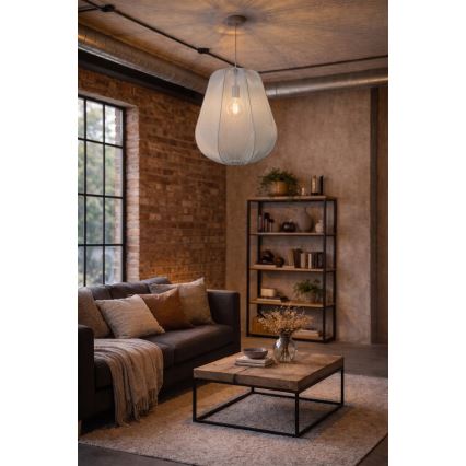 Brilagi - ARVEN LED-pendellampa med kabel 1xE27/8W/230V Ø 37 cm grå