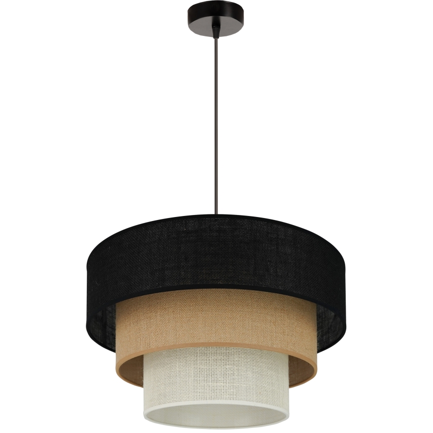 Brilagi - Taklampa ASPEN LUNETA 1xE27/15W/230V Ø 45 cm svart/beige/krämfärgad