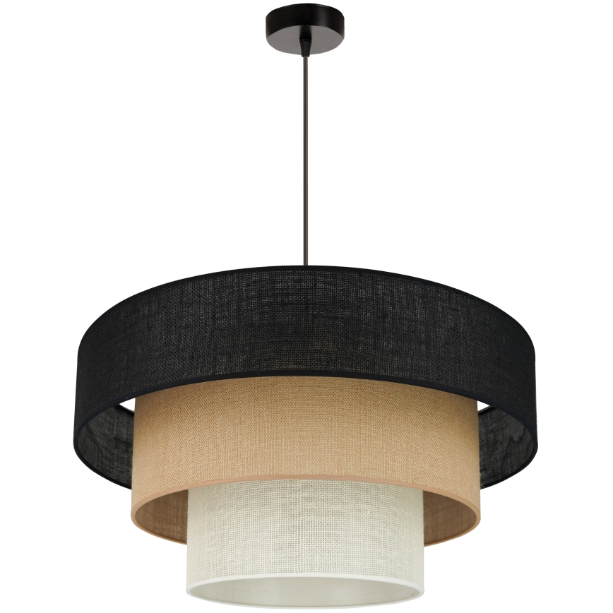 Brilagi - Taklampa ASPEN LUNETA 1xE27/15W/230V Ø 60 cm svart/beige/krämfärgad