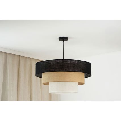 Brilagi - Taklampa ASPEN LUNETA 1xE27/15W/230V Ø 60 cm svart/beige/krämfärgad