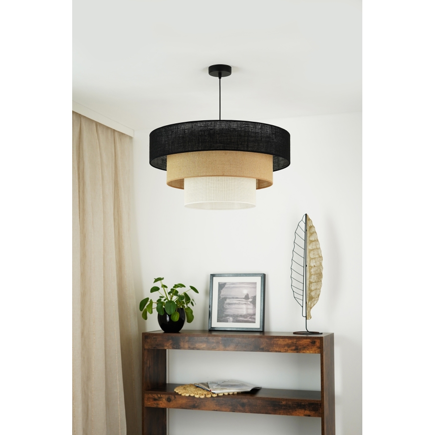 Brilagi - Taklampa ASPEN LUNETA 1xE27/15W/230V Ø 60 cm svart/beige/krämfärgad