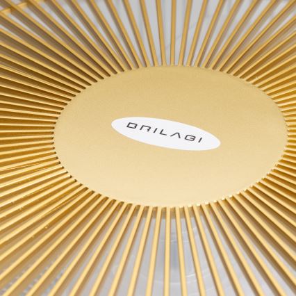 Brilagi - LED dimbar taklampa med fläkt AURA LED/38W/230V 3000-6000K guld + fjärrkontroll