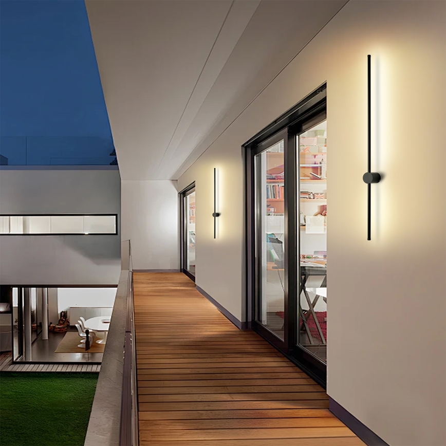 Brilagi - LED utomhusväggarmatur AURA LED/20W/230V 4000K IP54 97 cm svart CRI 90