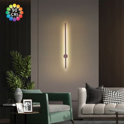 Brilagi - LED utomhusvägglampa AURA 12W/230V 3000K IP54 65 cm brun CRI 90