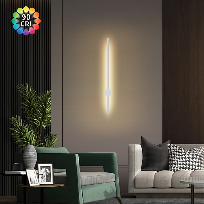 Brilagi - AURA LED utomhusvägglampa, 12 W, 230 V, 3000 K, IP54, 65 cm, vit, CRI 90