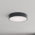 Brilagi - Badrumsarmatur för tak med rörelse- och skymningssensor CLARE 3xE27/24W/230V Ø 40 cm, antracit, IP54
