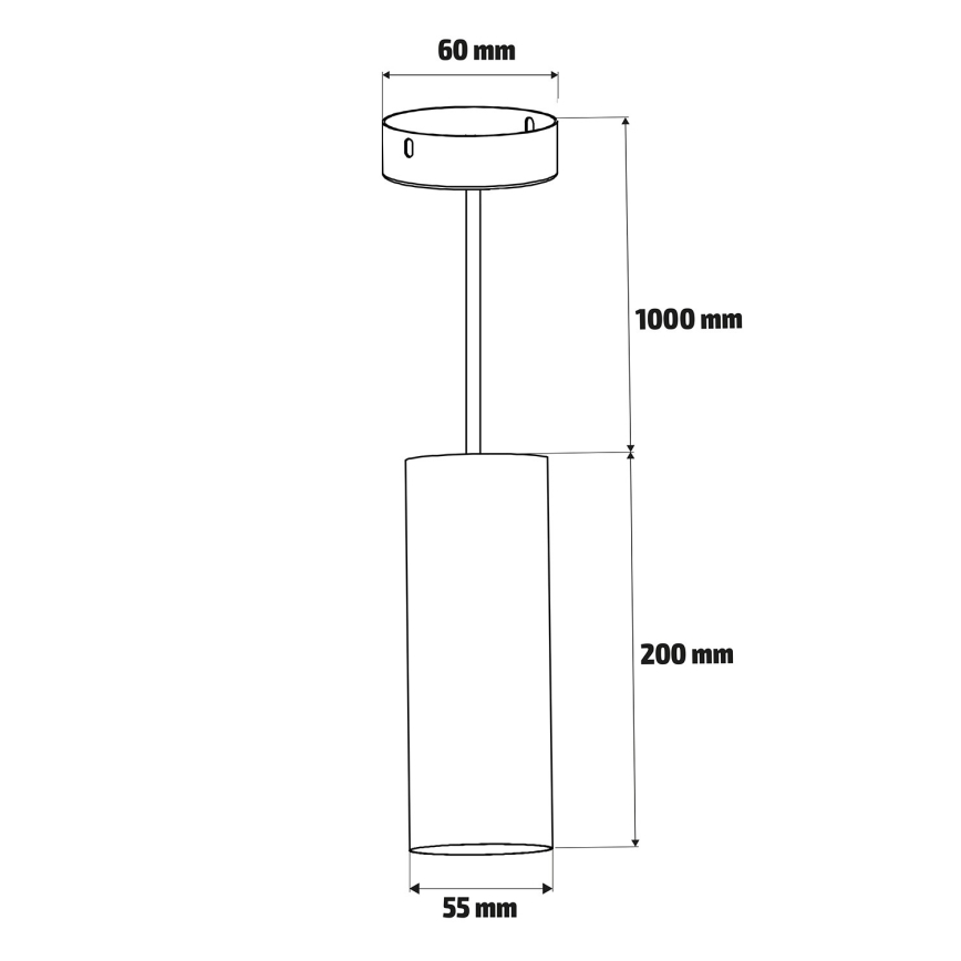 Brilagi - Badrumsljuskrona på sträng SELE AQUA 1xGU10/30W/230V IP44 svart