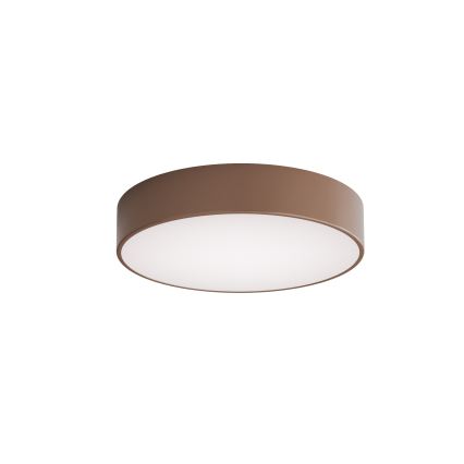 Brilagi - Taklampa för badrum med rörelse- och skymningssensor CLARE 3xE27/24W/230V diam. 40 cm brun IP54
