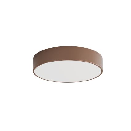 Brilagi - Taklampa för badrum med rörelse- och skymningssensor CLARE 3xE27/24W/230V diam. 40 cm brun IP54