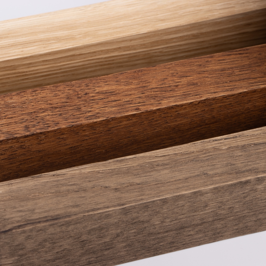 Brilagi - Badrumsspegel med LED-belysning WOODY MIRROR LED/12W/230V 60 cm IP44 ek körsbär/skinande krom