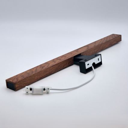 Brilagi - Badrumsspegel med LED-belysning WOODY MIRROR LED/12W/230V 60 cm IP44 ek körsbär/svart