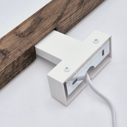 Brilagi - Badrumsspegel med LED-belysning WOODY MIRROR LED/12W/230V 60 cm IP44 ek valnöt/vit