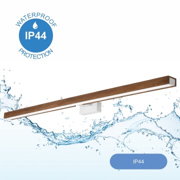 Brilagi - Badrumsspegel med LED-belysning WOODY MIRROR LED/15W/230V 90 cm IP44 ek körsbär/vit