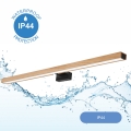 Brilagi - Badrumsspegel med LED-belysning WOODY MIRROR LED/15W/230V 90 cm IP44 ek/svart