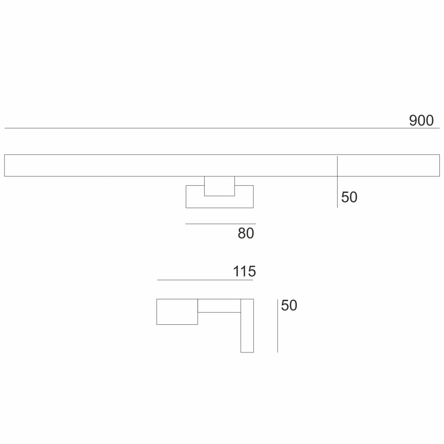 Brilagi - Badrumsspegel med LED-belysning WOODY MIRROR LED/15W/230V 90 cm IP44 ek valnöt/skinande krom