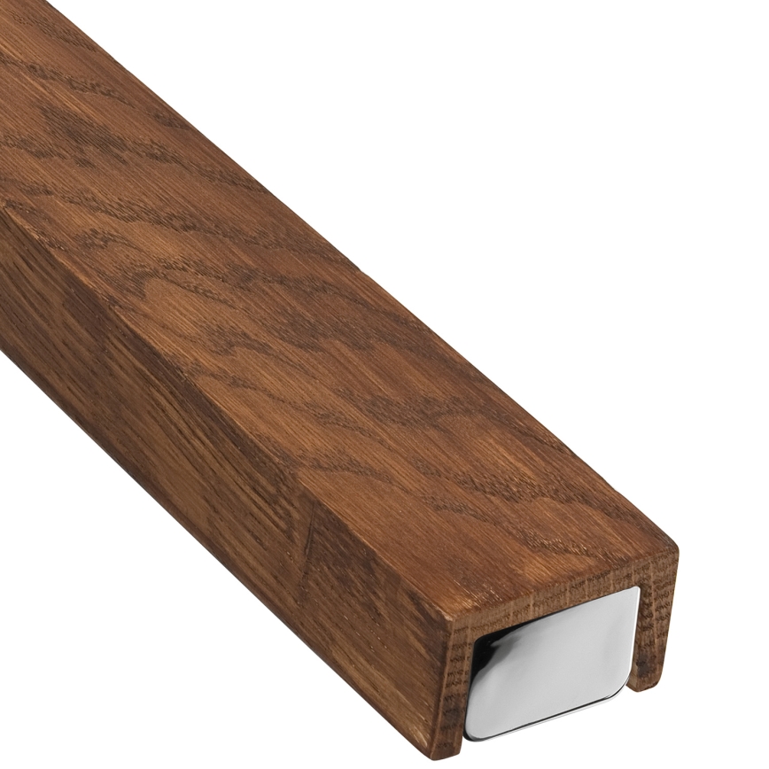 Brilagi - Badrumsspegel med LED-belysning WOODY MIRROR LED/15W/230V 90 cm IP44 ek körsbär/skinande krom