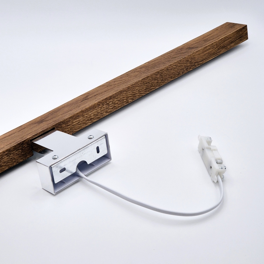 Brilagi - Badrumsspegel med LED-belysning WOODY MIRROR LED/15W/230V 90 cm IP44 ek körsbär/skinande krom