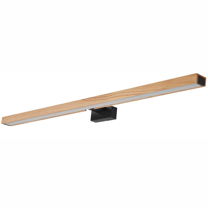 Brilagi - Badrumsspegel med LED-belysning WOODY MIRROR LED/15W/230V 90 cm IP44 ek/svart