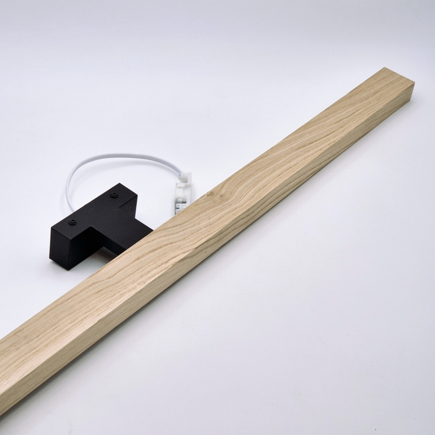 Brilagi - Badrumsspegel med LED-belysning WOODY MIRROR LED/15W/230V 90 cm IP44 ek/svart