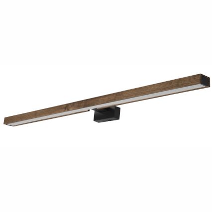 Brilagi - Badrumsspegel med LED-belysning WOODY MIRROR LED/15W/230V 90 cm IP44 ek valnöt/svart