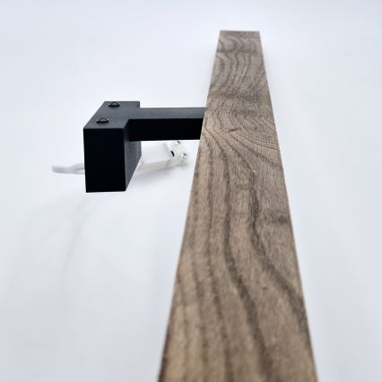 Brilagi - Badrumsspegel med LED-belysning WOODY MIRROR LED/15W/230V 90 cm IP44 ek valnöt/svart