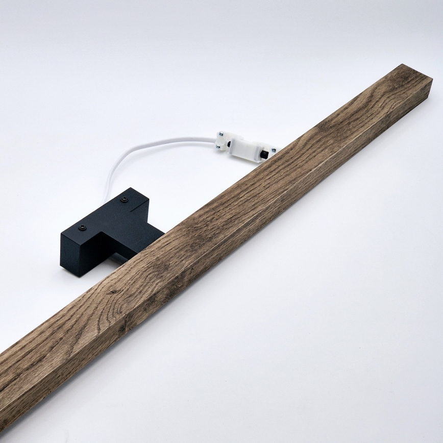 Brilagi - Badrumsspegel med LED-belysning WOODY MIRROR LED/15W/230V 90 cm IP44 ek valnöt/svart