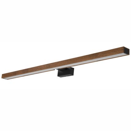 Brilagi - Badrumsspegel med LED-belysning WOODY MIRROR LED/15W/230V 90 cm IP44 ek körsbär/svart