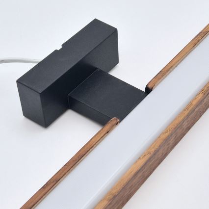 Brilagi - Badrumsspegel med LED-belysning WOODY MIRROR LED/15W/230V 90 cm IP44 ek körsbär/svart