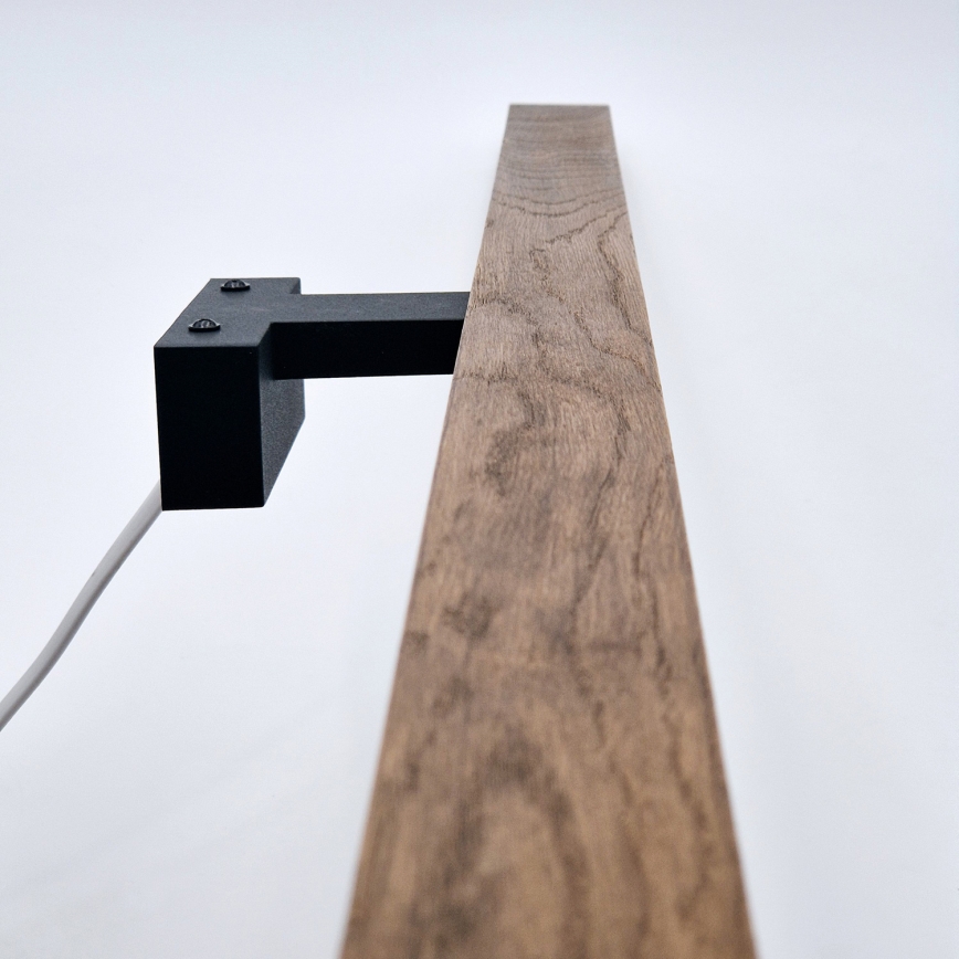 Brilagi - Badrumsspegel med LED-belysning WOODY MIRROR LED/15W/230V 90 cm IP44 ek körsbär/svart