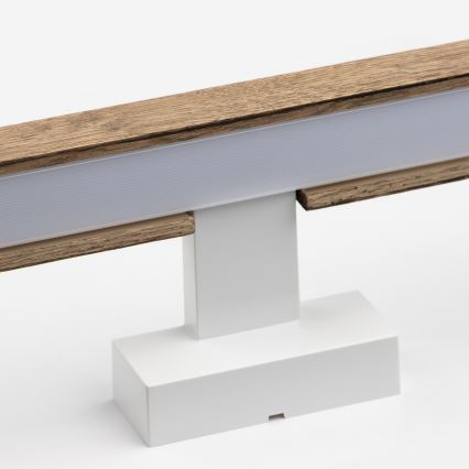 Brilagi - Badrumsspegel med LED-belysning WOODY MIRROR LED/15W/230V 90 cm IP44 ek valnöt/vit