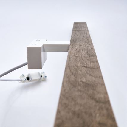 Brilagi - Badrumsspegel med LED-belysning WOODY MIRROR LED/15W/230V 90 cm IP44 ek valnöt/vit