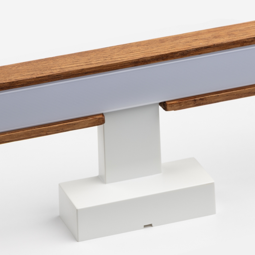 Brilagi - Badrumsspegel med LED-belysning WOODY MIRROR LED/15W/230V 90 cm IP44 ek körsbär/vit