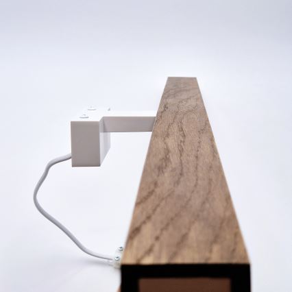 Brilagi - Badrumsspegel med LED-belysning WOODY MIRROR LED/15W/230V 90 cm IP44 ek körsbär/vit