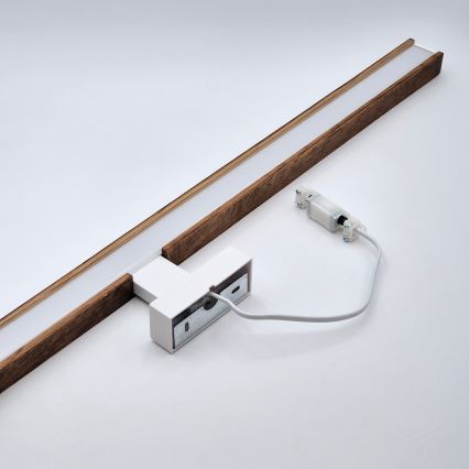 Brilagi - Badrumsspegel med LED-belysning WOODY MIRROR LED/15W/230V 90 cm IP44 ek körsbär/vit