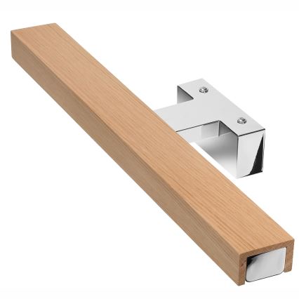 Brilagi - Badrumsspegel med LED-belysning WOODY MIRROR LED/8W/230V 40 cm IP44 ek/skinande krom