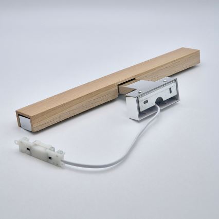 Brilagi - Badrumsspegel med LED-belysning WOODY MIRROR LED/8W/230V 40 cm IP44 ek/skinande krom