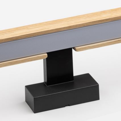 Brilagi - Badrumsspegel med LED-belysning WOODY MIRROR LED/8W/230V 40 cm IP44 ek/svart